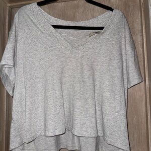 New Aerie Cropped Extreme V-Neck T-Shirt